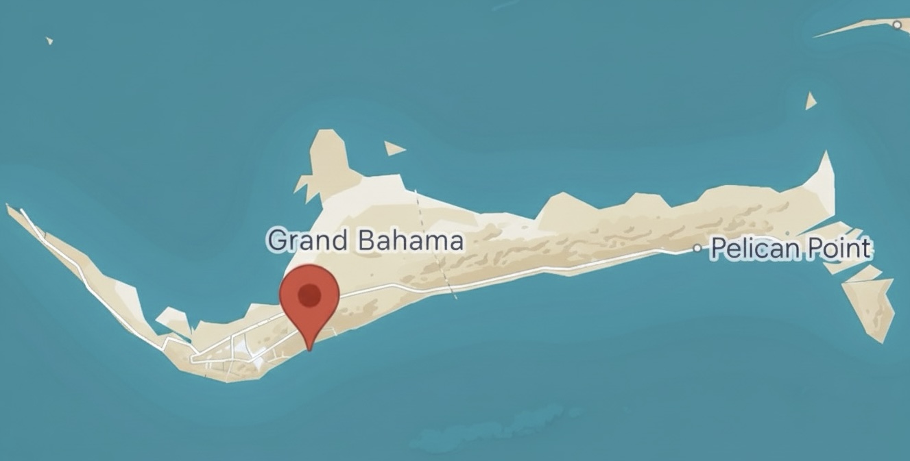 Island Rush location map - Grand Bahamas Marina